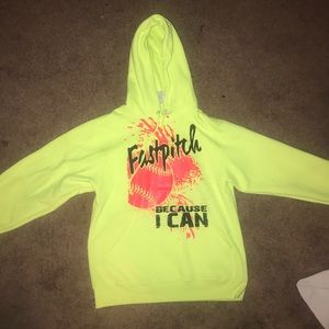 Neon Softball Hoodie